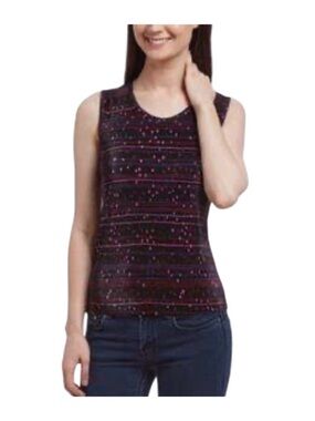 Dressbarn Purple Textured Stretchy Sleeveless Tank Top Size 14/16